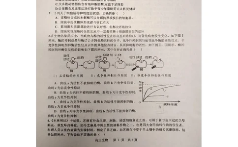 江西省景德镇市2025届高三上学期第二次质量检测生物试题_2025年1月_250123江西省景德镇市2025届高三上学期第二次质量检测