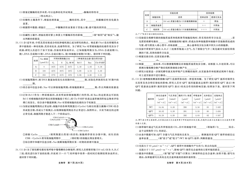 生物2025年辽宁高三9月联考正文_2025年9月_250905辽宁省名校联盟2025年高三9月份联合考试（全科）_生物