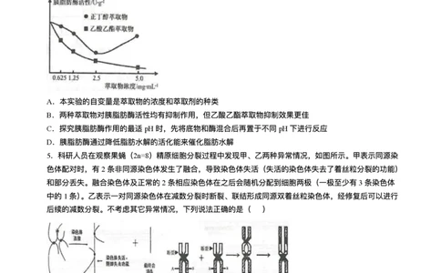 山东省青岛市2024-2025学年高三上学期期末生物试题(无答案)_2025年1月_250126山东省青岛市2025届高三1月期末考