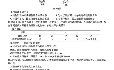 生物_2025年2月_250211浙江首考2025年1月普通高等学校招生全国统一考试_浙江首考2025年1月普通高等学校招生全国统一考试生物