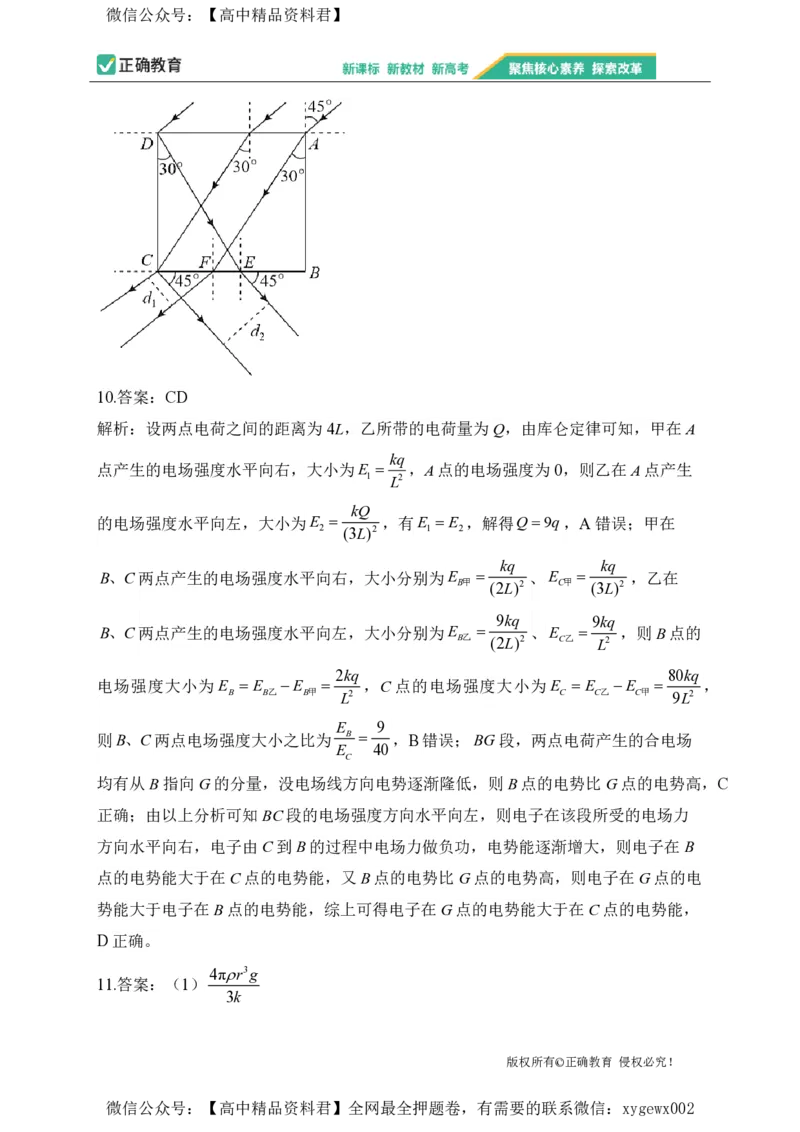 2024届明日之星高考物理精英模拟卷甘肃版_2024高考押题卷_72024正确教育全系列_2024明日之星全系列_（新高考）2024《明日之星&middot;高考精英模拟卷》（九科全）各一套