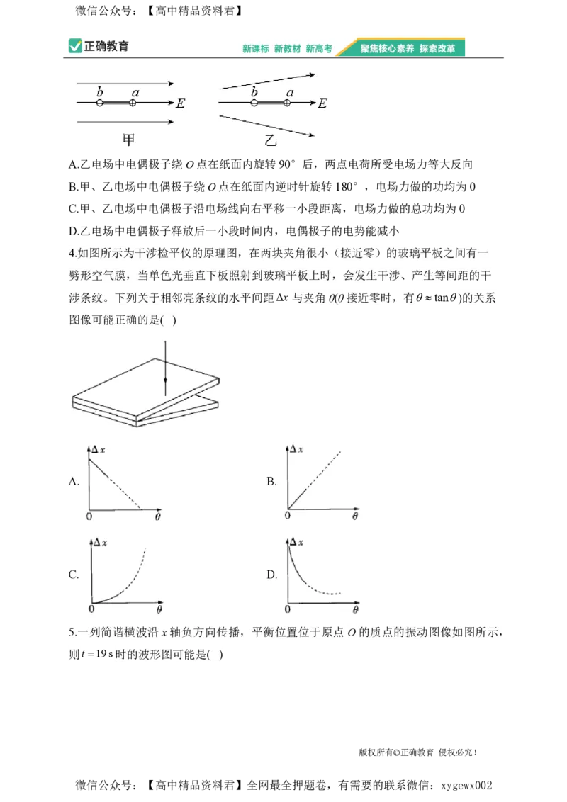 2024届明日之星高考物理精英模拟卷甘肃版_2024高考押题卷_72024正确教育全系列_2024明日之星全系列_（新高考）2024《明日之星&middot;高考精英模拟卷》（九科全）各一套
