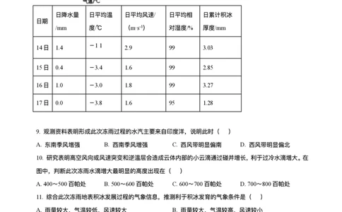 福建省福州第三中学2024-2025学年高三下学期第十四次质量检测地理试题（含答案）_2025年4月_250404福建省福州第三中学2024-2025学年高三下学期第十四次质量检测