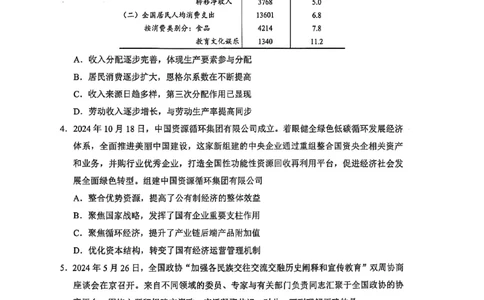 江苏省苏州市2024-2025学年高三上学期期末学业质量阳光指标调研政治试卷_2025年1月_250115江苏省苏州市2024-2025学年高三上学期1月期末（全科）