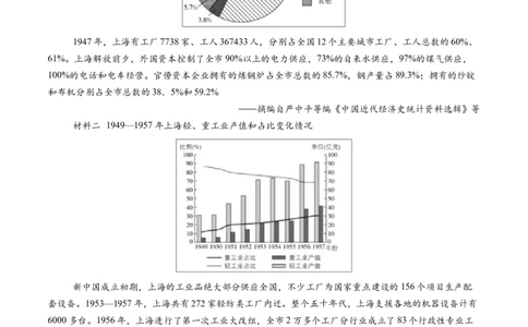 专题09中华人民共和国成立和社会主义革命与建设（学生卷）_近10年高考真题汇编（必刷）_十年（2014-2024）高考历史真题分项汇编（全国通用）_28