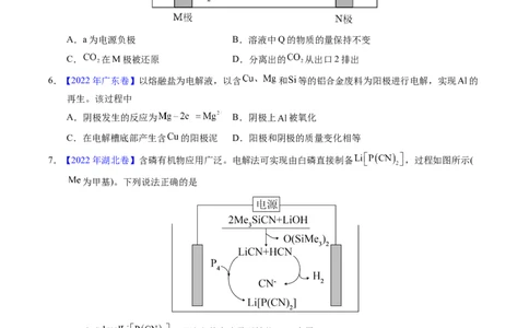 专题47电解应用（原卷卷）_近10年高考真题汇编（必刷）_十年（2014-2024）高考化学真题分项汇编（全国通用）_十年（2014-2023）高考化学真题分项汇编（全国通用）