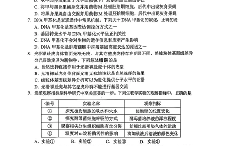 生物试卷+标答2025届江苏省苏锡常镇四市高三下学期5月教学情况调研（二）_2025年5月_250508江苏省苏锡常镇四市2024-2025学年度高三5月教学情况调研（二）（全科）