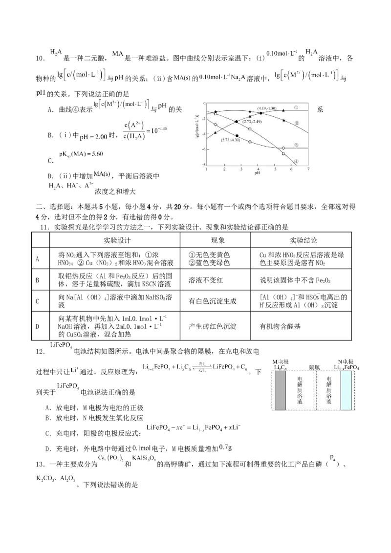 山东省启思大联考2026届高三上学期暑假第一次模拟考试（开学）化学试卷（含答案）_2025年8月_250815山东省启思大联考2026届高三上学期暑假第一次模拟考试（开学）