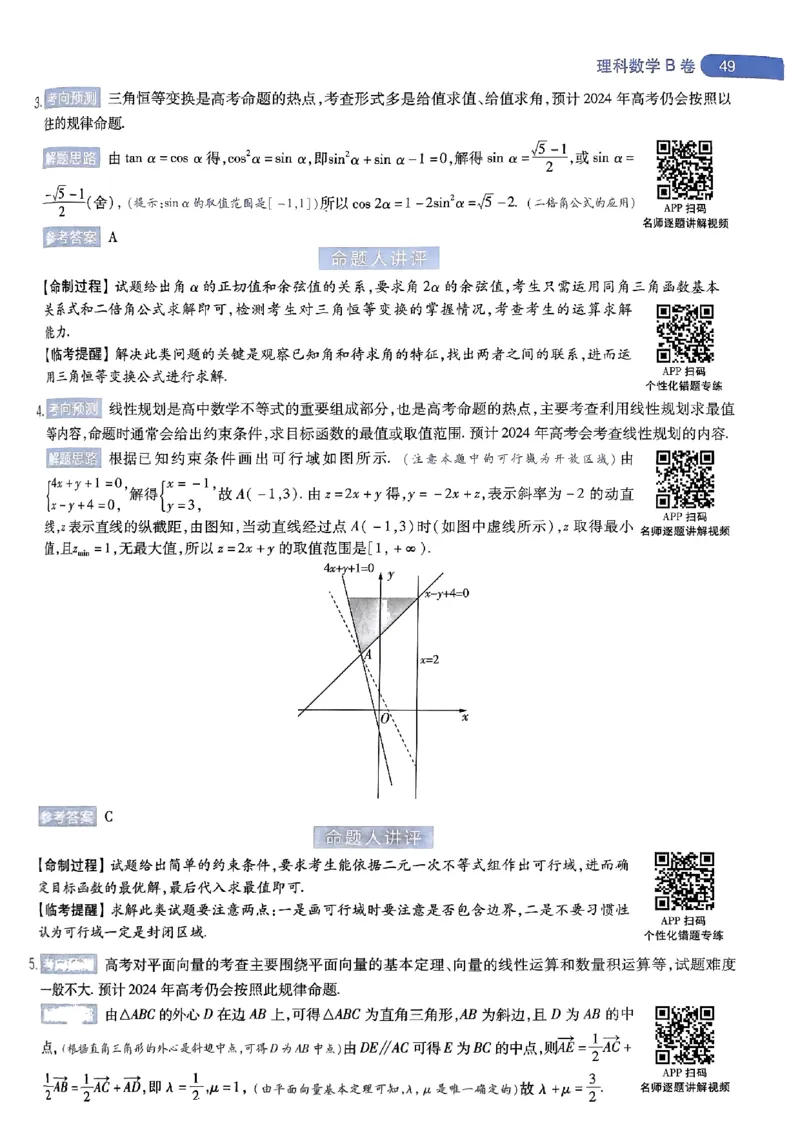 命题人360&deg;详解全析手册_2024高考押题卷_12024天星全系列_四川、陕西、青海、内蒙古宁夏、西藏（英数理科综合）_(全国卷版）天星临考预测押题密卷