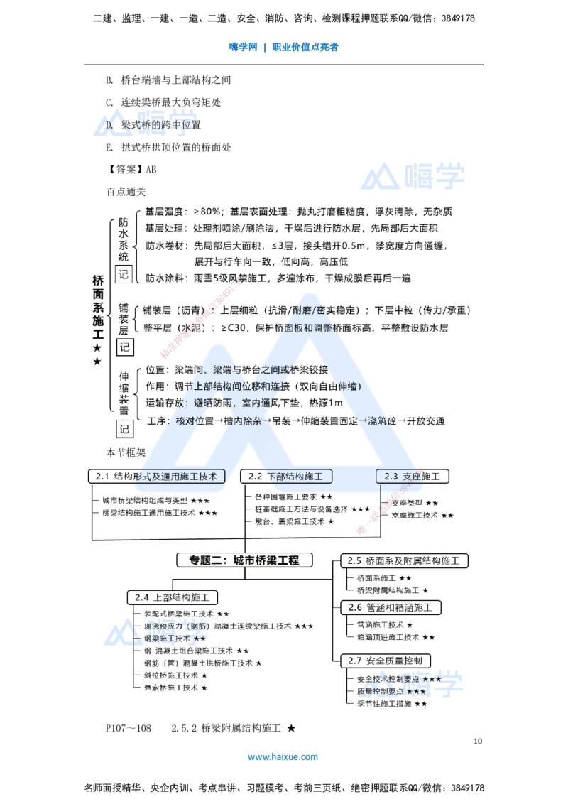25.2025王欢-3D实景通关-专题二（13）桥面系+附属结构_2026年一级建造师_2026年一建市政_2025年一建市政SVIP_02-基础精讲✿高端面授✿深度强化_27-市政《实景精讲通关》王欢HX_讲义