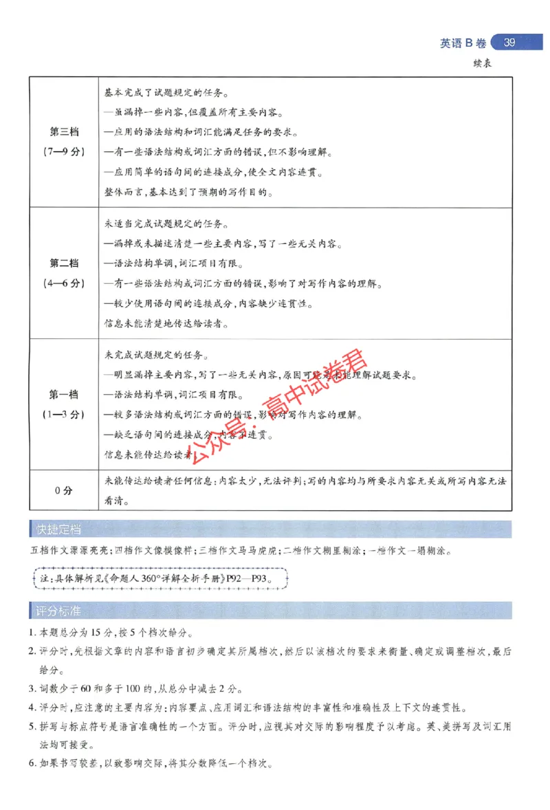 天星教育2024年高考临考预测押题密卷新教材全国版文科卷阅卷人750分考场评分标准_1_2024高考押题卷_12024天星全系列_@@@天星临考押题密卷汇总重复