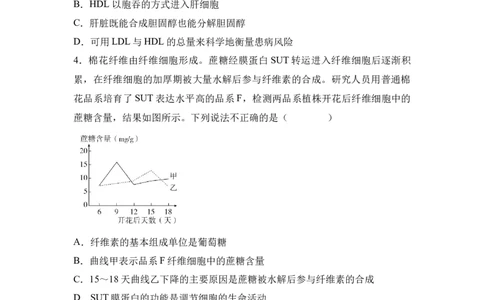 湖南省名校联考2024-2025学年高三上学期10月联考生物试题(含解析)_11月_241103湖南省名校联考2024-2025学年高三上学期10月月考