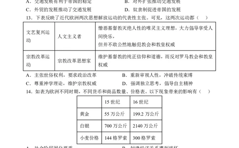 广西南宁市武鸣高级中学2023-2024学年高三上学期开学考试历史(1)_2023年8月_028月合集_2024届广西南宁市武鸣高级中学高三上学期开学考试