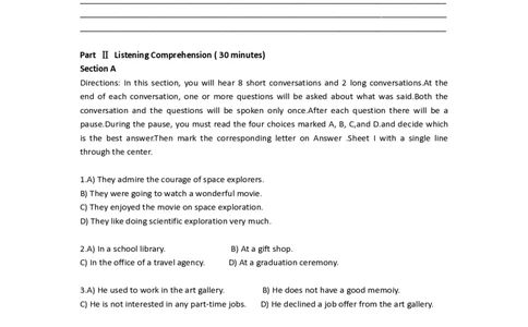 2015年12月英语四级考试真题（第1套）_英语四六级整合_英语四六级真题版本二此版为主此文件夹会持续更新_四级真题_1.四级真题+答案解析+听力音频(1989-2025)_2015年_2015年12月CET4