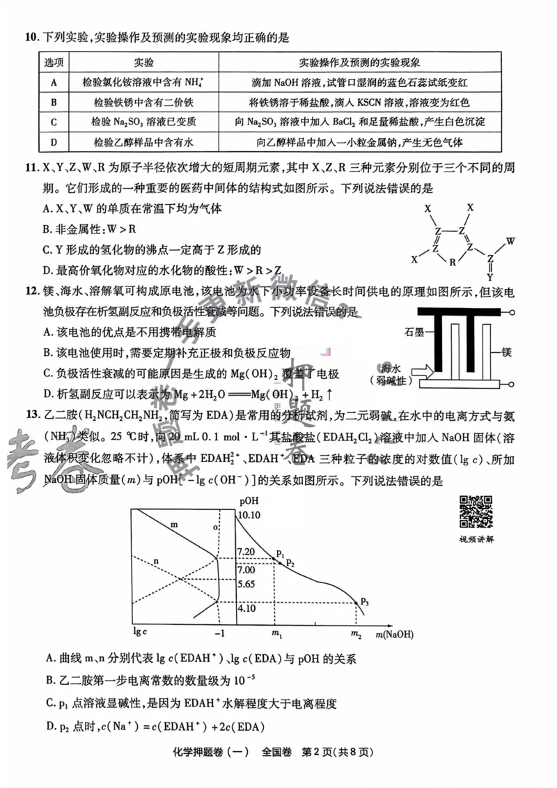 化学试题_2023高考押题卷_2023版天星金考卷最后一卷_全国卷版_最后一卷&middot;化学