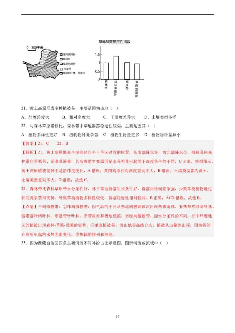 地理（浙江卷）-学易金卷：2023年6月高考考前押题密卷（全解全析）_2023高考押题卷_学易金卷-2023学科网押题卷（各科各版本）_2023学科网押题卷-学易金卷-地理