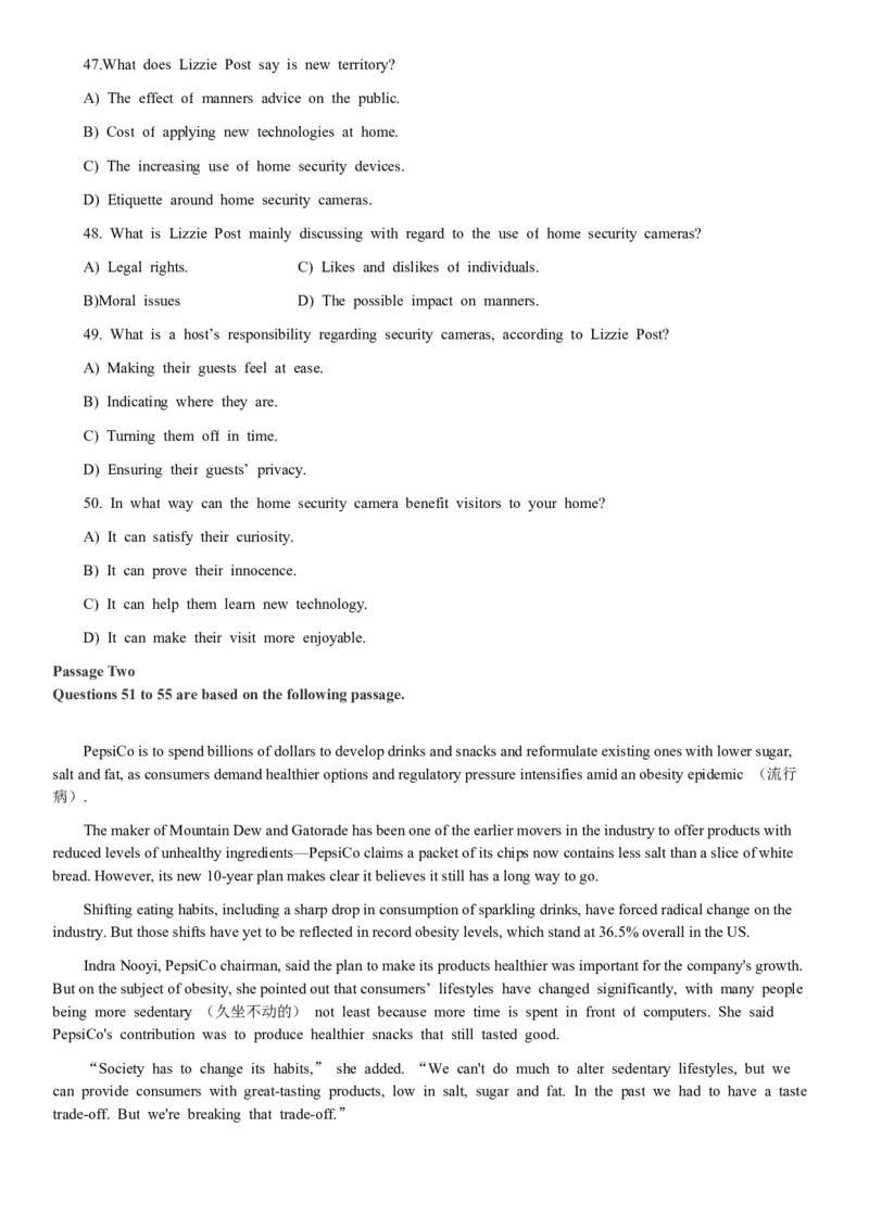 2018年12月四级真题第二套_英语四六级整合_英语四六级真题版本二此版为主此文件夹会持续更新_四级真题_1.四级真题+答案解析+听力音频(1989-2025)_12014-2022年(真题-解析-听力=已完结)