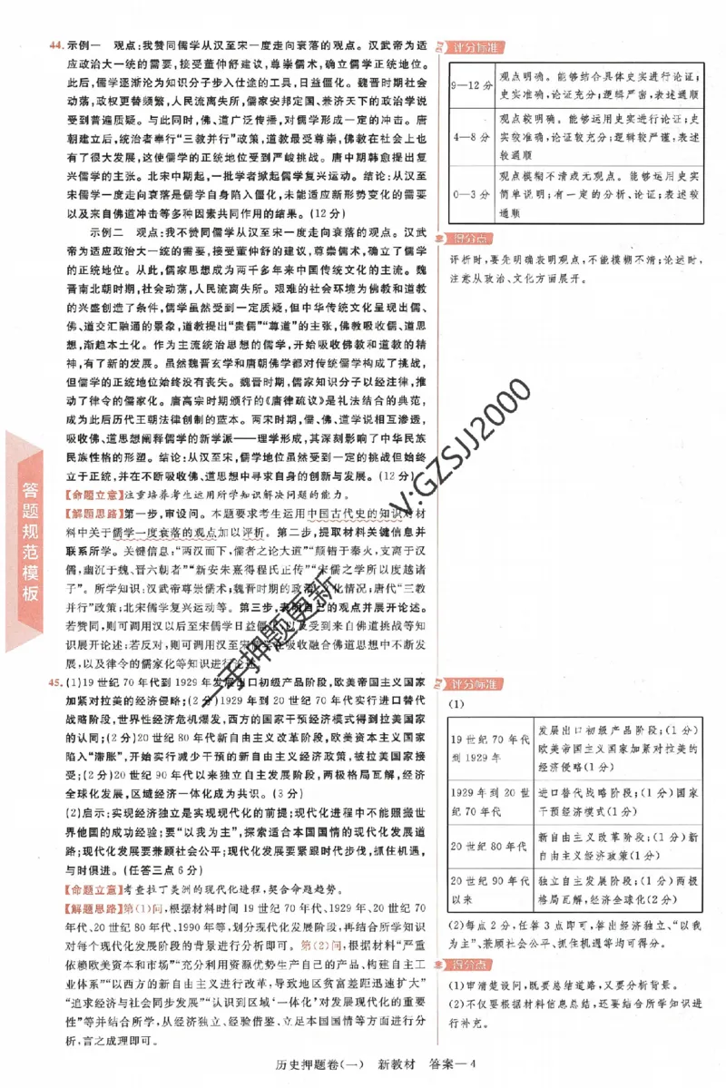 天星教育2024新教材高考最后一卷历史延边教育出版社六维解析册_2024高考押题卷_12024天星全系列_tx《金k卷&middot;最后一卷》（9科全）_新高考新教材