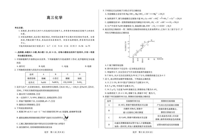 化学-海南省多校2025-2026学年高三上学期期末联考（海南二模）(1)_2026年1月_260128海南省天一大联考2025-2026学年高三上学期期末联考（海南二模）（全科）