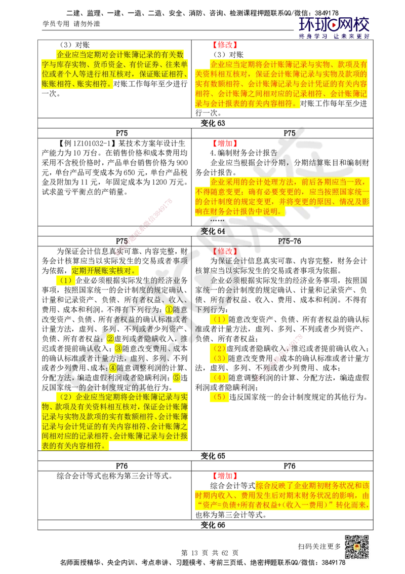 HQ-经济-25年一建新旧教材对比_2026年一级建造师_2026年一建经济_2025年一建经济SVIP_01-精华文档✿电子教材✿历年真题_12-经济《新旧教材对比》HQ