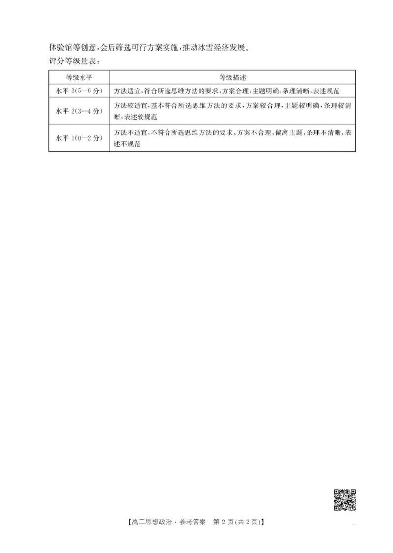 辽宁省辽阳市2026届高三上学期1月期末考试（26-214C）政治答案(1)_2026年1月_260115金太阳&middot;辽宁省辽阳市2026届高三上学期1月期末考试（26-214C）