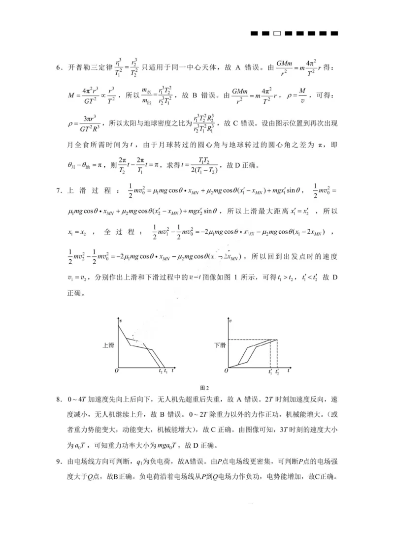重庆八中（二）物理答案_2025年10月_12026年试卷教辅资源等多个文件_251029重庆市第八中学2026届高考适应性月考卷（二）（全科）