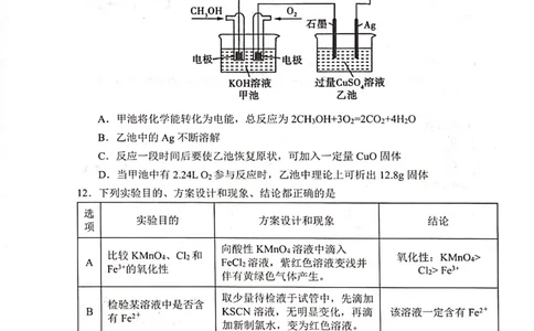 广西省邕衡金卷名校联盟南宁三中、柳州高中2024届第一次适应性考试化学(1)_2023年9月_029月合集_2024届广西省邕衡金卷名校联盟南宁三中、柳州高中第一次适应性考试