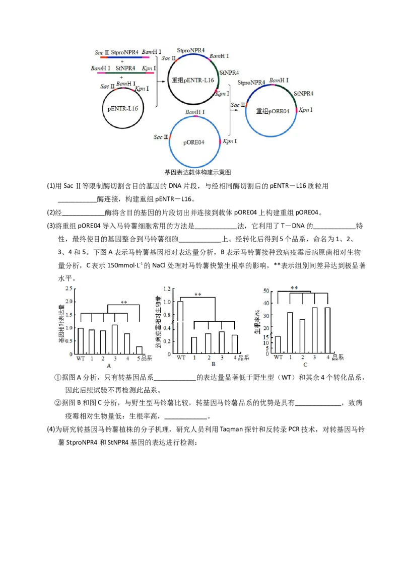 专题18基因工程（学生卷）_近10年高考真题汇编（必刷）_十年（2014-2024）高考生物真题分项汇编（全国通用）_2023年高考真题和模拟题生物分项汇编（全国通用）