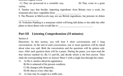 2011年6月英语四级真题（推荐打印）❤_英语四六级整合_英语四六级真题版本二此版为主此文件夹会持续更新_四级真题_1.四级真题+答案解析+听力音频(1989-2025)_2011年6月CET4