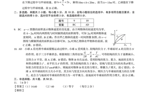（物理C卷）1号卷&middot;A10联盟2026届高三上学期9月学情诊断物理答案C_2025年9月_250926安徽省1号卷&middot;A10联盟2026届高三上学期9月学情诊断（全科）