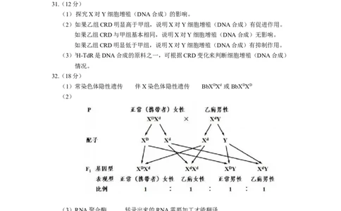2011年高考生物试卷（浙江）（空白卷）_生物历年高考真题_新&middot;Word版2008-2025&middot;高考生物真题_生物（按年份分类）2008-2025_2011&middot;高考生物真题