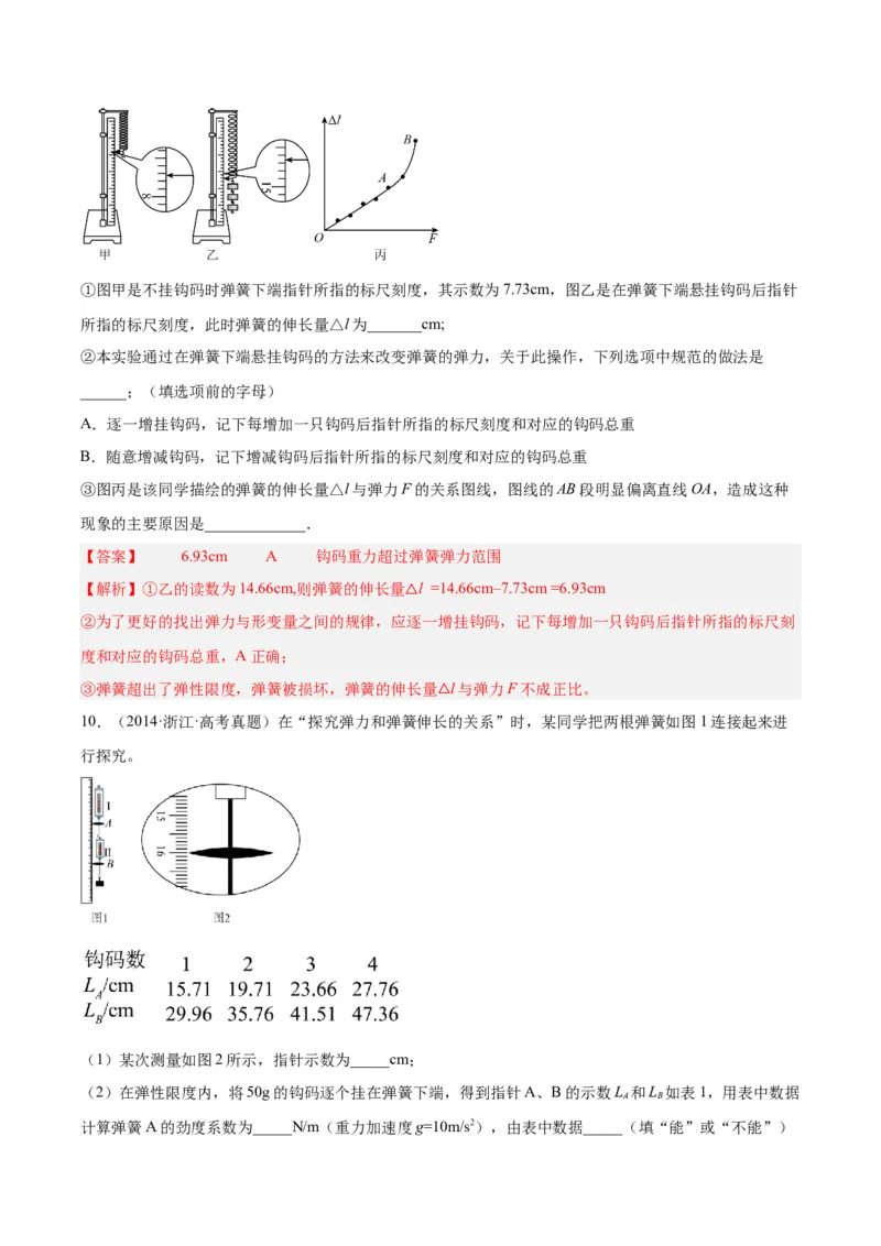专题71实验二：力的平行四边形定则和测量动摩擦因数（解析卷）-十年（2014-2023）高考物理真题分项汇编（全国通用）_近10年高考真题汇编（必刷）