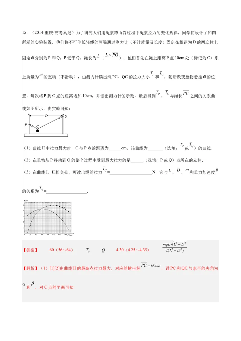专题71实验二：力的平行四边形定则和测量动摩擦因数（解析卷）-十年（2014-2023）高考物理真题分项汇编（全国通用）_近10年高考真题汇编（必刷）