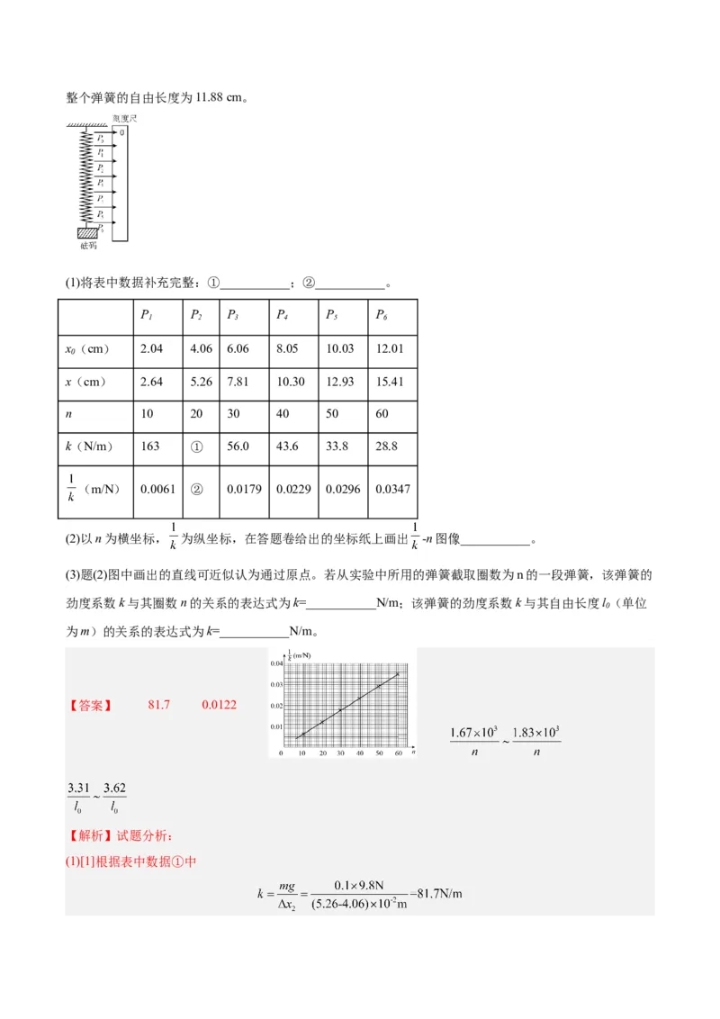 专题71实验二：力的平行四边形定则和测量动摩擦因数（解析卷）-十年（2014-2023）高考物理真题分项汇编（全国通用）_近10年高考真题汇编（必刷）