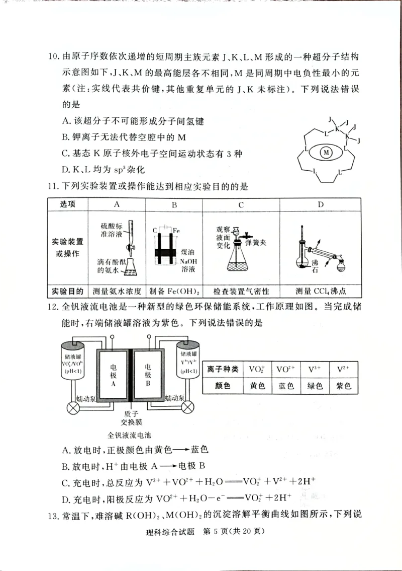 2024届湘豫名校高三下学期考前保温卷理综试题+(1)_2024年6月(1)_026月合集_2024届湘豫名校联考高三下学期考前保温