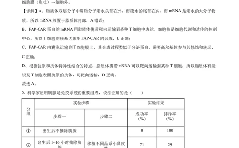 精品解析：2024年重庆新课标高考生物试卷（解析版）_高考真题全网收集_生物学_精品解析：2024年新高考重庆卷生物高考真题解析（参考版）
