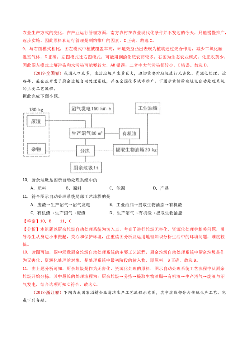 专题13环境与发展-十年（2014-2023）高考地理真题分项汇编（解析卷）_近10年高考真题汇编（必刷）_十年（2014-2024）高考地理真题分项汇编（全国通用）