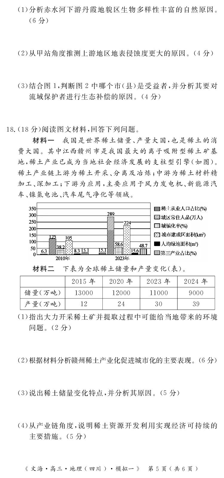 四川省黄冈八模2026届高三模拟测试卷（一）地理+答案(1)_2026年1月_260127四川省黄冈八模2026届高三模拟测试卷（一）（全科)