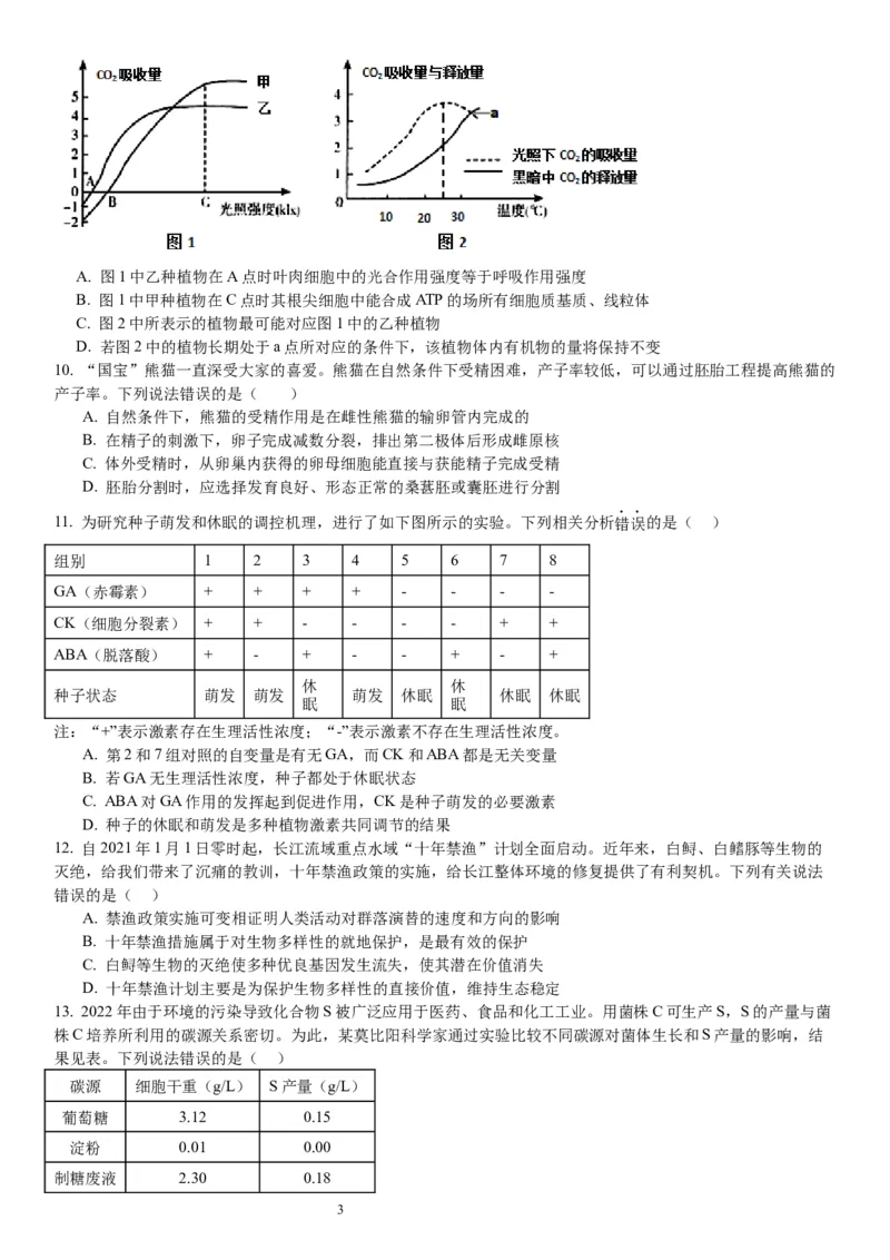 2024届重庆市巴南区高三上学期诊断考试（一模）生物(1)_2023年7月_027月合集_2024届重庆市巴南区高三上学期诊断考试（一模）