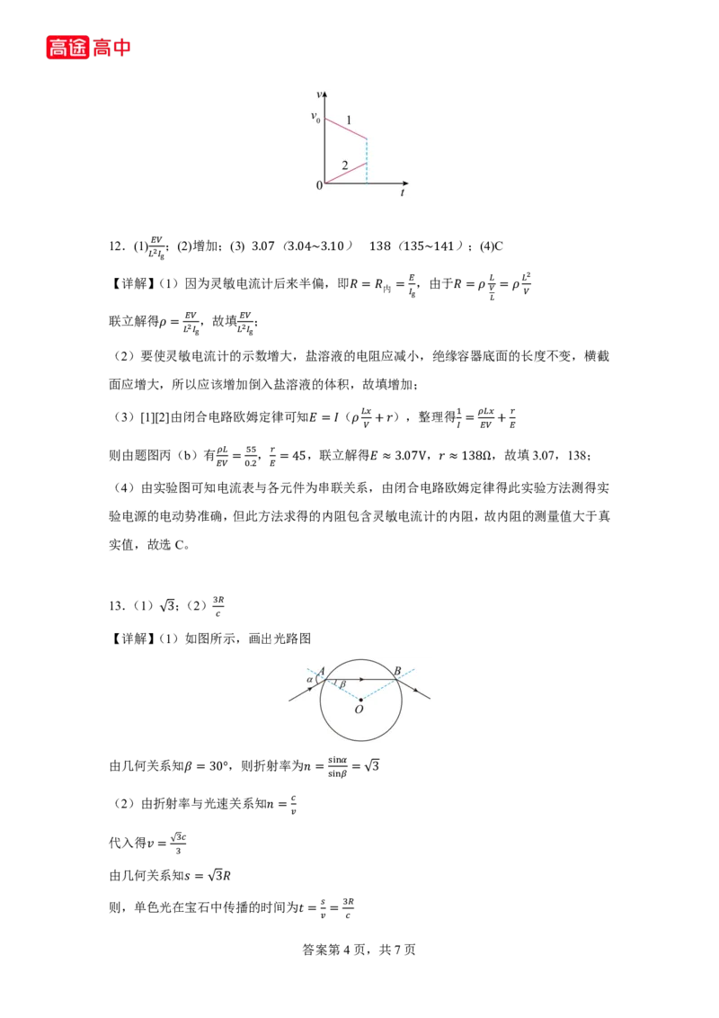 13_2024江苏卷点睛押题_2024高考押题卷_132024高途全系列_26高途点睛卷_2024点睛密卷-物理