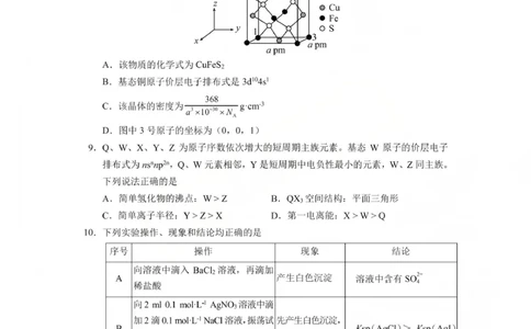 毕节市2026届高三年级高考第一次适应性考试化学(1)_2026年1月_260119贵州省毕节市2026届高三年级高考第一次适应性考试（毕节一诊）（全）