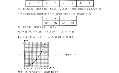 物理答案-2026届山东省淄博市第一学期高三摸底质量检测（期末）(1)_2026年1月_2601232026届山东省淄博市第一学期高三摸底质量检测（期末）（全科）