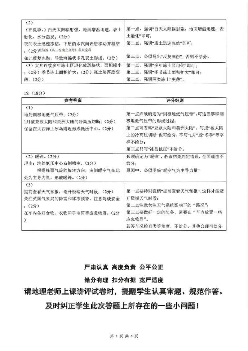 辽宁省县级重点高中协作体高三期末质量监测地理答案(1)_2026年1月_260120辽宁省县级重点高中协作体高三期末质量监测