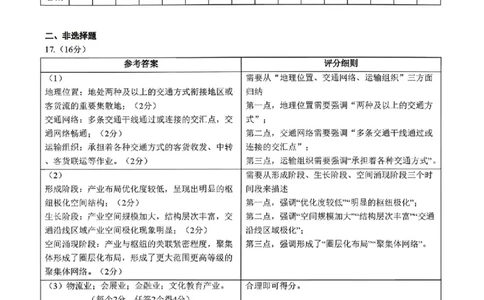 辽宁省县级重点高中协作体高三期末质量监测地理答案(1)_2026年1月_260120辽宁省县级重点高中协作体高三期末质量监测