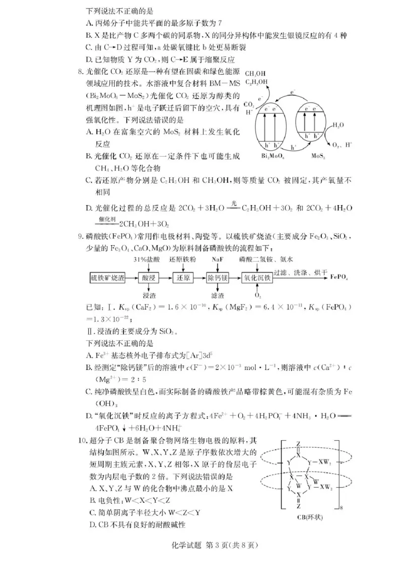 湖南佩佩教育战略合作学校2026届高三1月第二次联考化学试题(1)_2026年1月_260107湖南佩佩教育战略合作学校2026届高三1月第二次联考（全科）