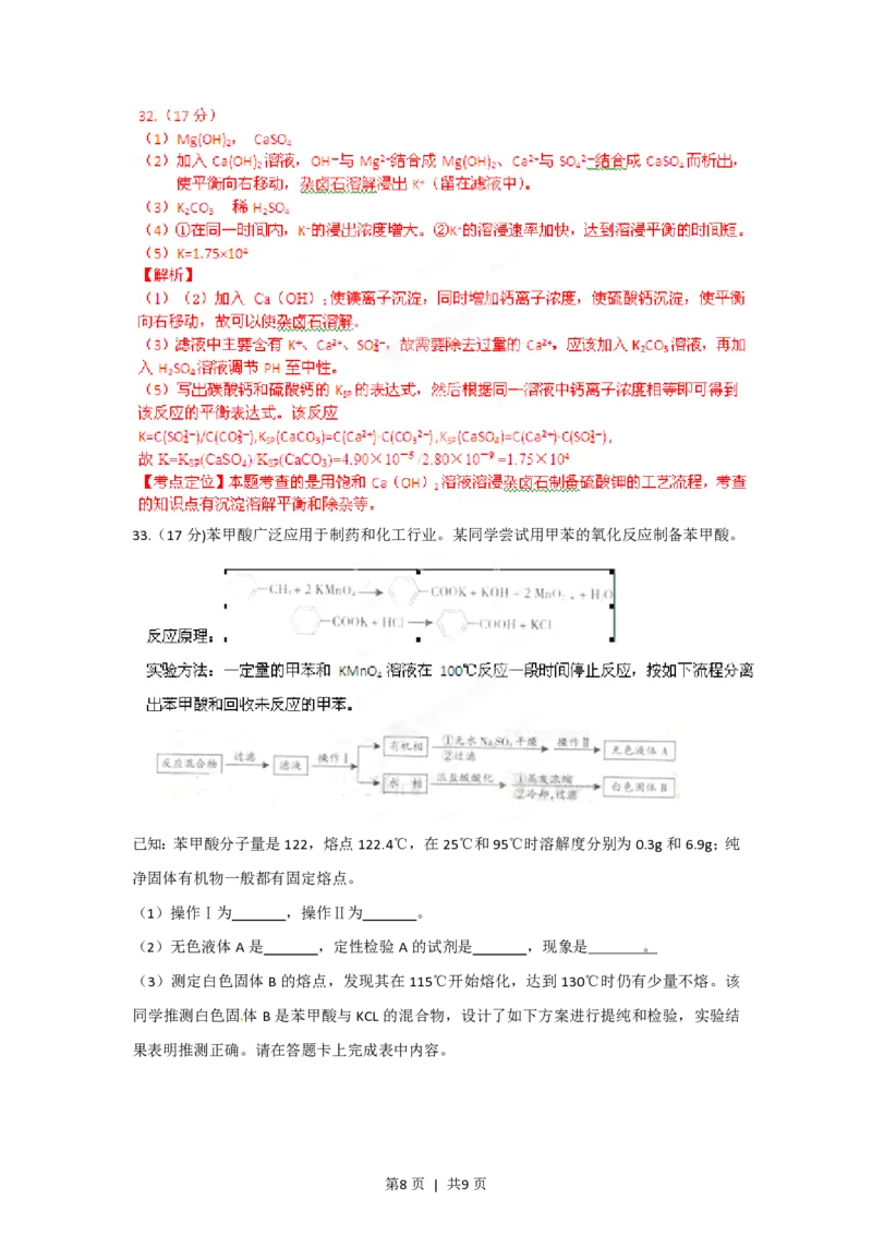 2012年高考化学试卷（广东）（解析卷）_化学历年高考真题_新&middot;PDF版2008-2025&middot;高考化学真题_化学（按试卷类型分类）2008-2025_自主命题卷&middot;化学（2008-2025）(1)