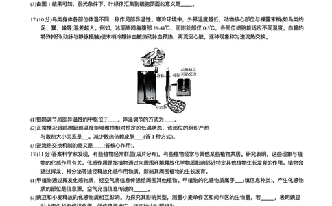 重庆市2026年普通高等学校招生全国统一考试9月调研测试生物试题（含答案）_2025年9月_250905重庆市康德教育2026年普通高等学校招生全国统一考试9月调研测试（全科）