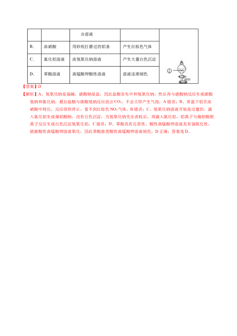 专题87实验设计与评价&mdash;&mdash;装置图型（解析卷）_近10年高考真题汇编（必刷）_十年（2014-2024）高考化学真题分项汇编（全国通用）_十年（2014-2023）高考化学真题分项汇编（全国通用）