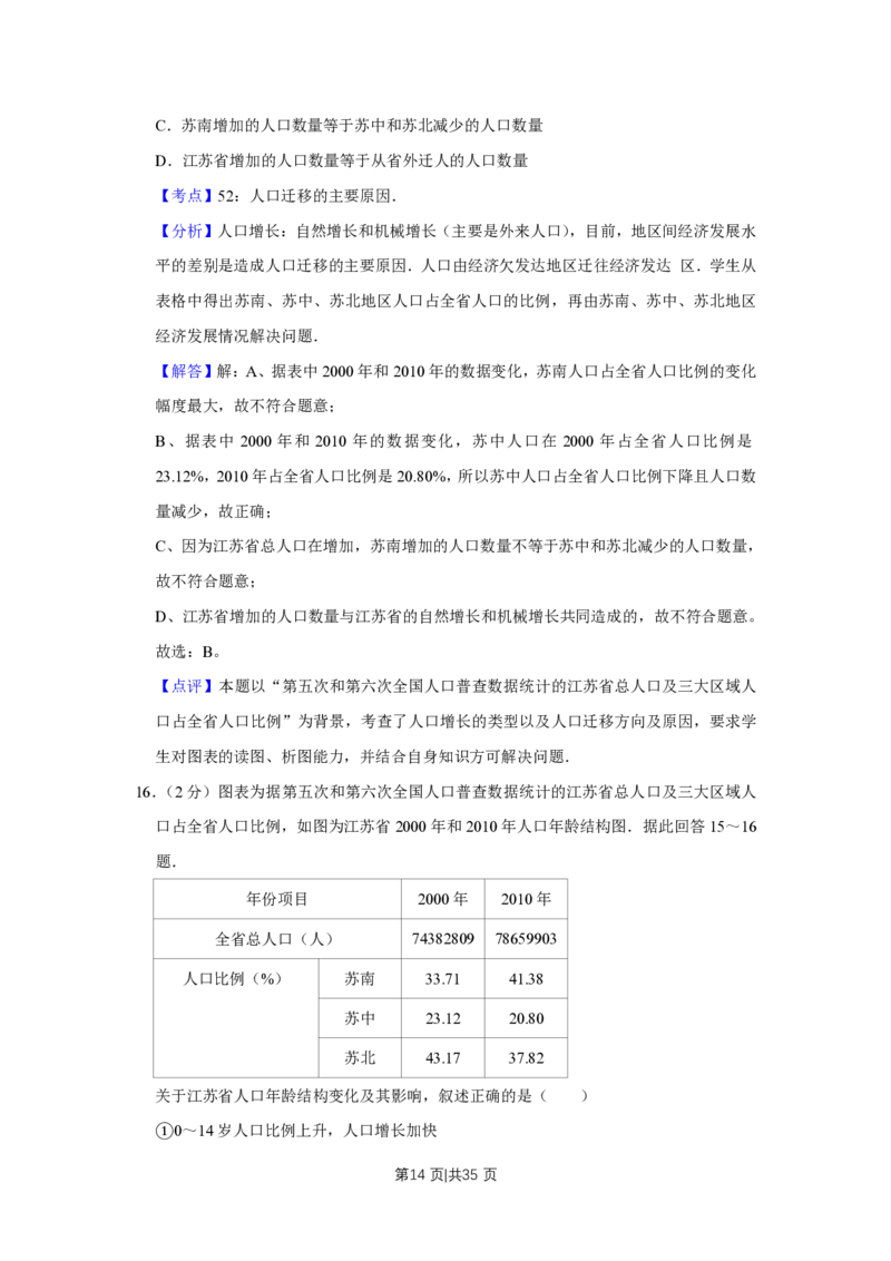 2011年高考地理试卷（江苏）（解析卷）_地理历年高考真题_新&middot;PDF版2008-2025&middot;高考地理真题_地理（按省份分类）2008-2025_2008-2025&middot;（江苏）地理高考真题