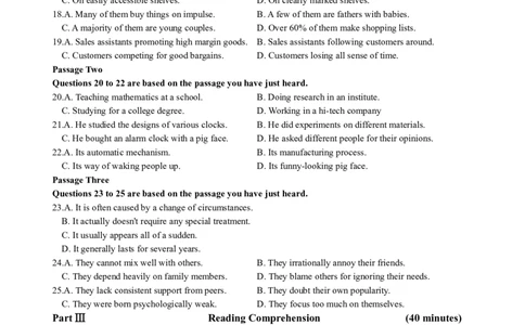 2015年12月英语四级考试真题（第3套）_英语四六级整合_英语四六级真题版本二此版为主此文件夹会持续更新_四级真题_1.四级真题+答案解析+听力音频(1989-2025)_2015年_2015年12月CET4